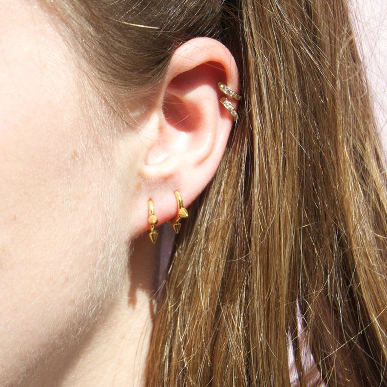 Spike earrings - seol-gold