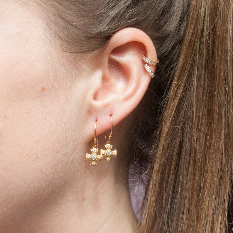 silver Drop Earrings - seol-gold