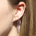 sterling silver hoop earrings - seol-gold