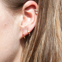 spike stud earrings - seol-gold