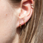 spike stud earrings - seol-gold