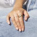 9ct Gold Large Oval Shape Ring - seol-gold