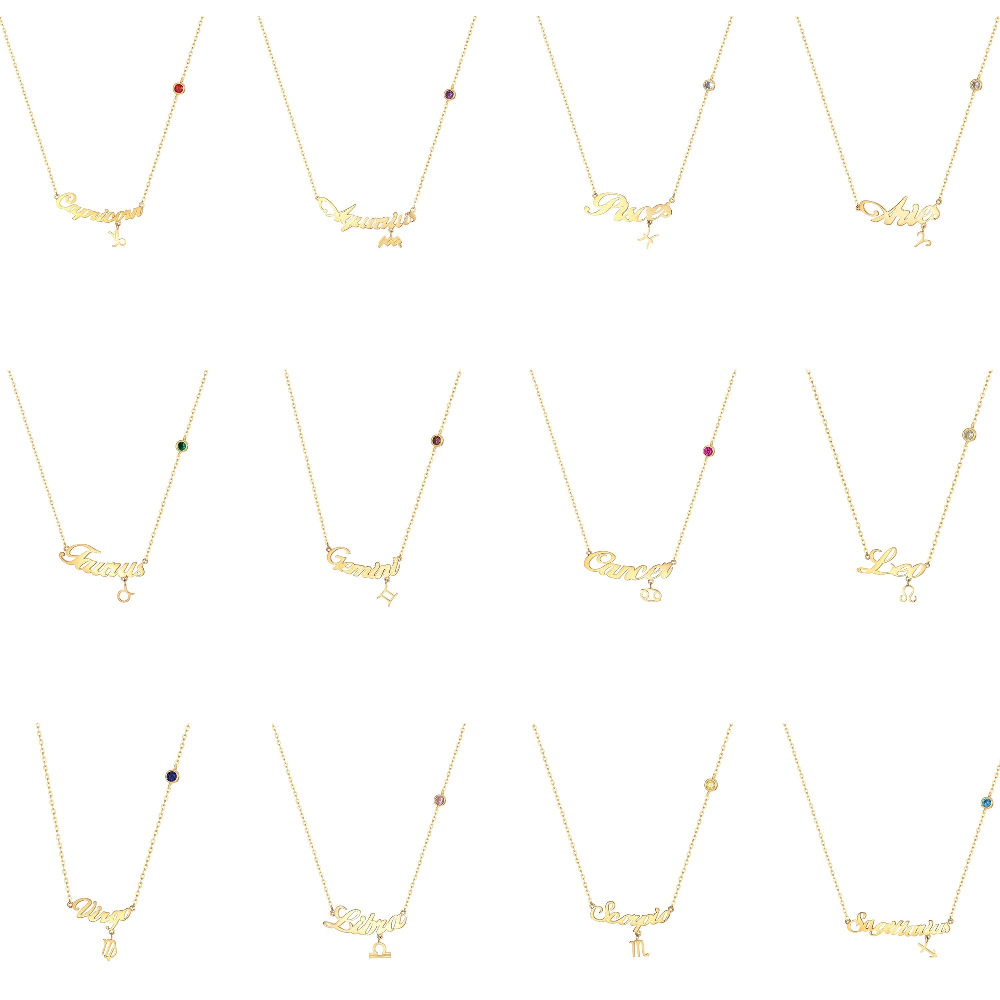 zodiac necklace - seol-gold