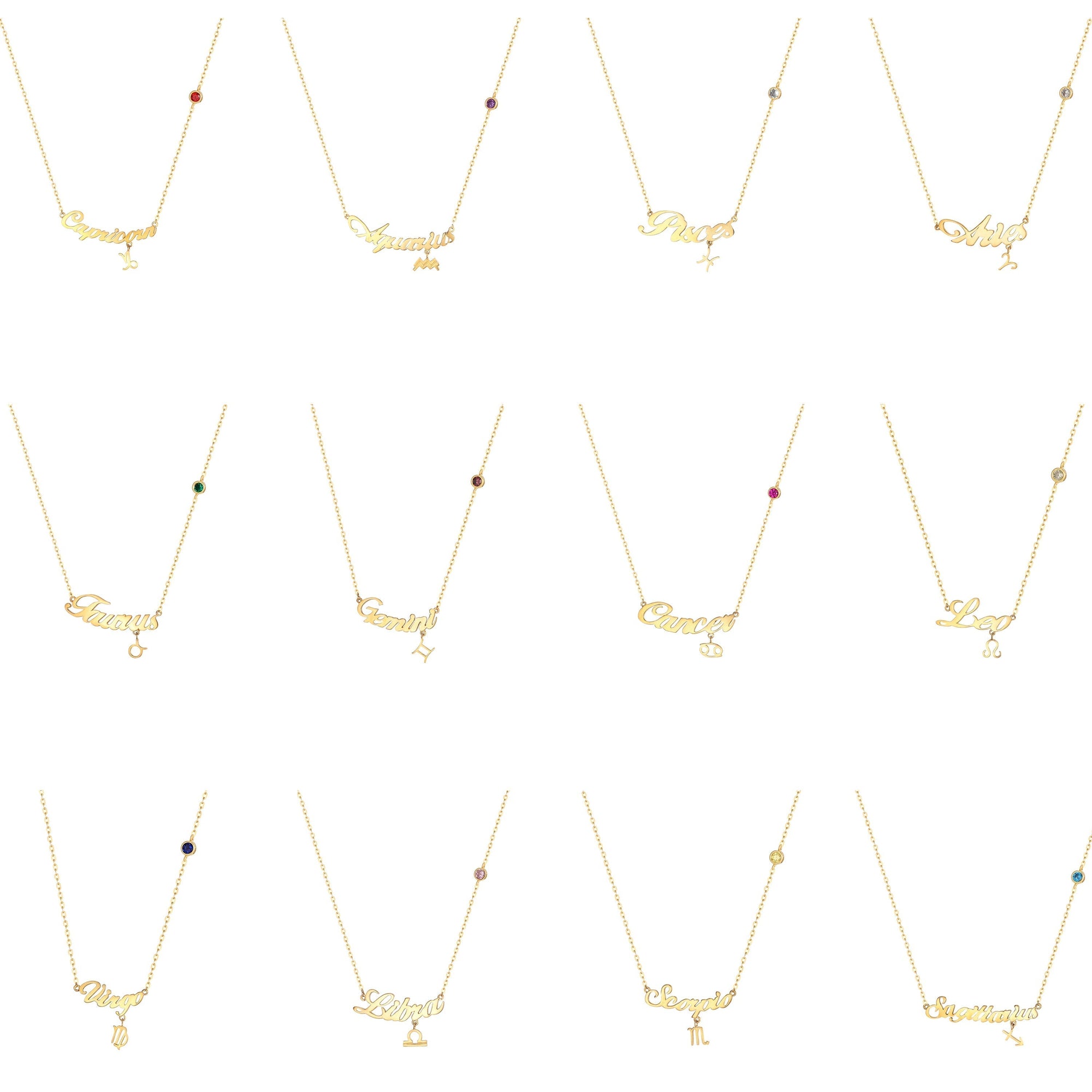 zodiac necklace - seol-gold