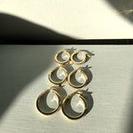 9ct Solid Gold Flat Edge Creoles - seol-gold