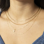 solid gold bead chain - seolgold