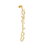 18ct Gold Vermeil 'Love you' CZ Stud Earrings