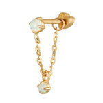 9ct Solid Gold Opal Chain Stud