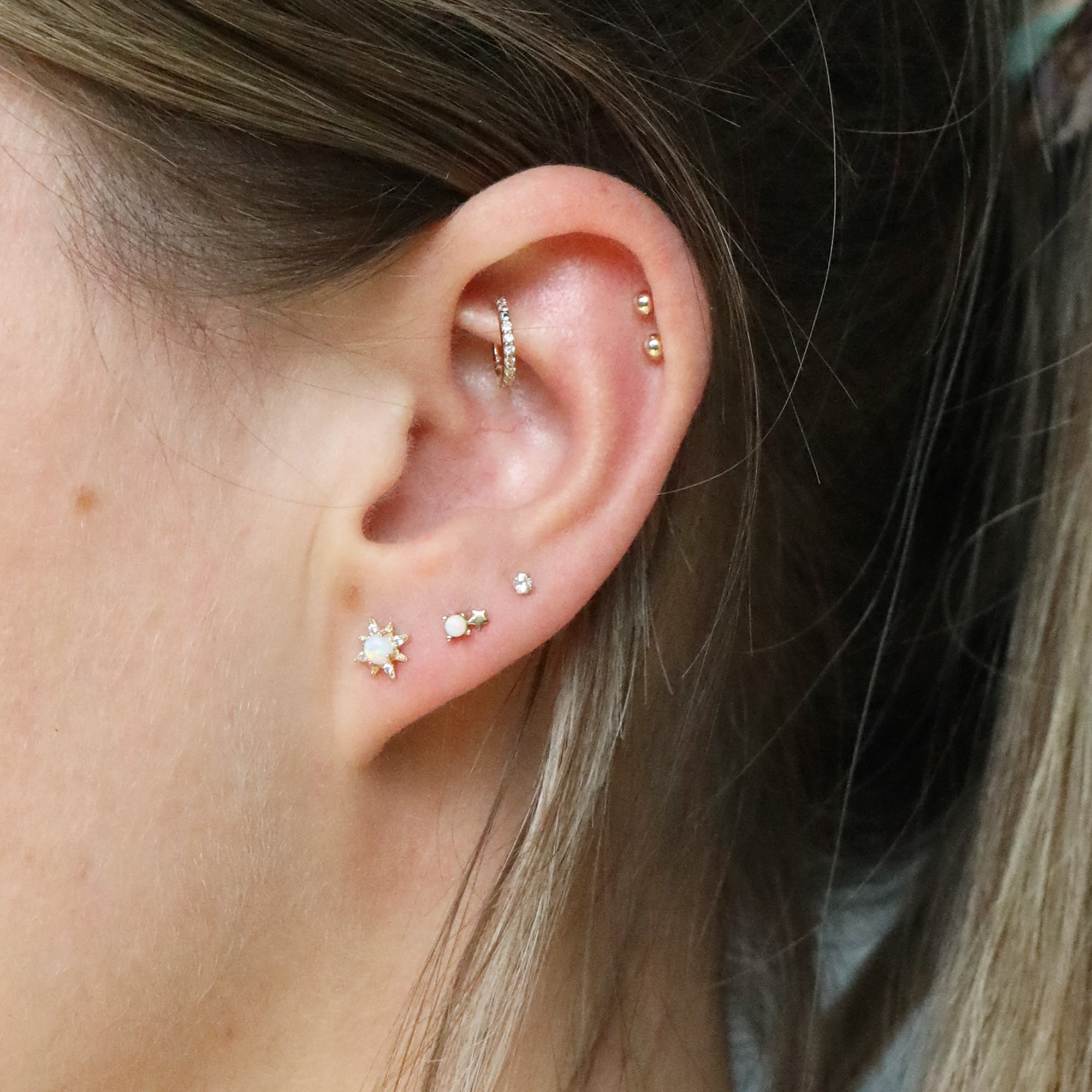 opal earring - seol gold