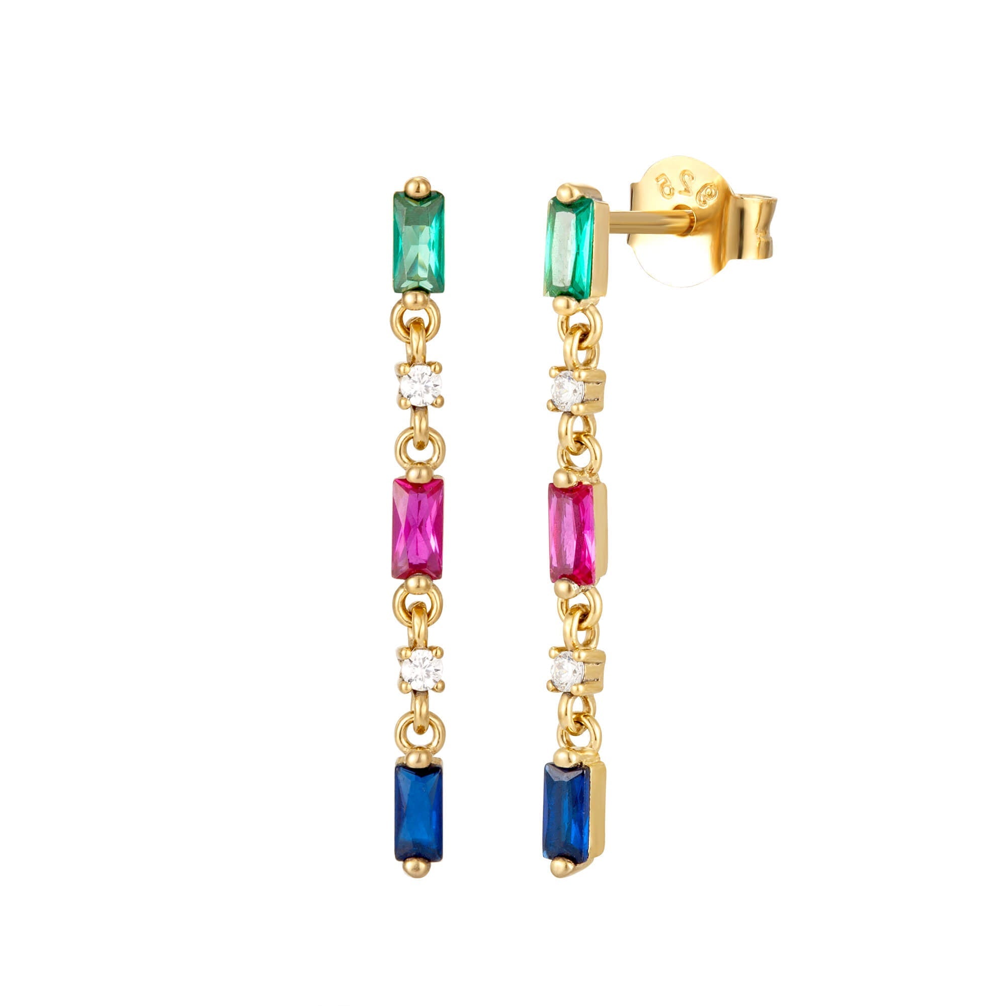 cz earrings - seol gold