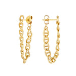 18ct Gold Vermeil  chain earring - seol gold