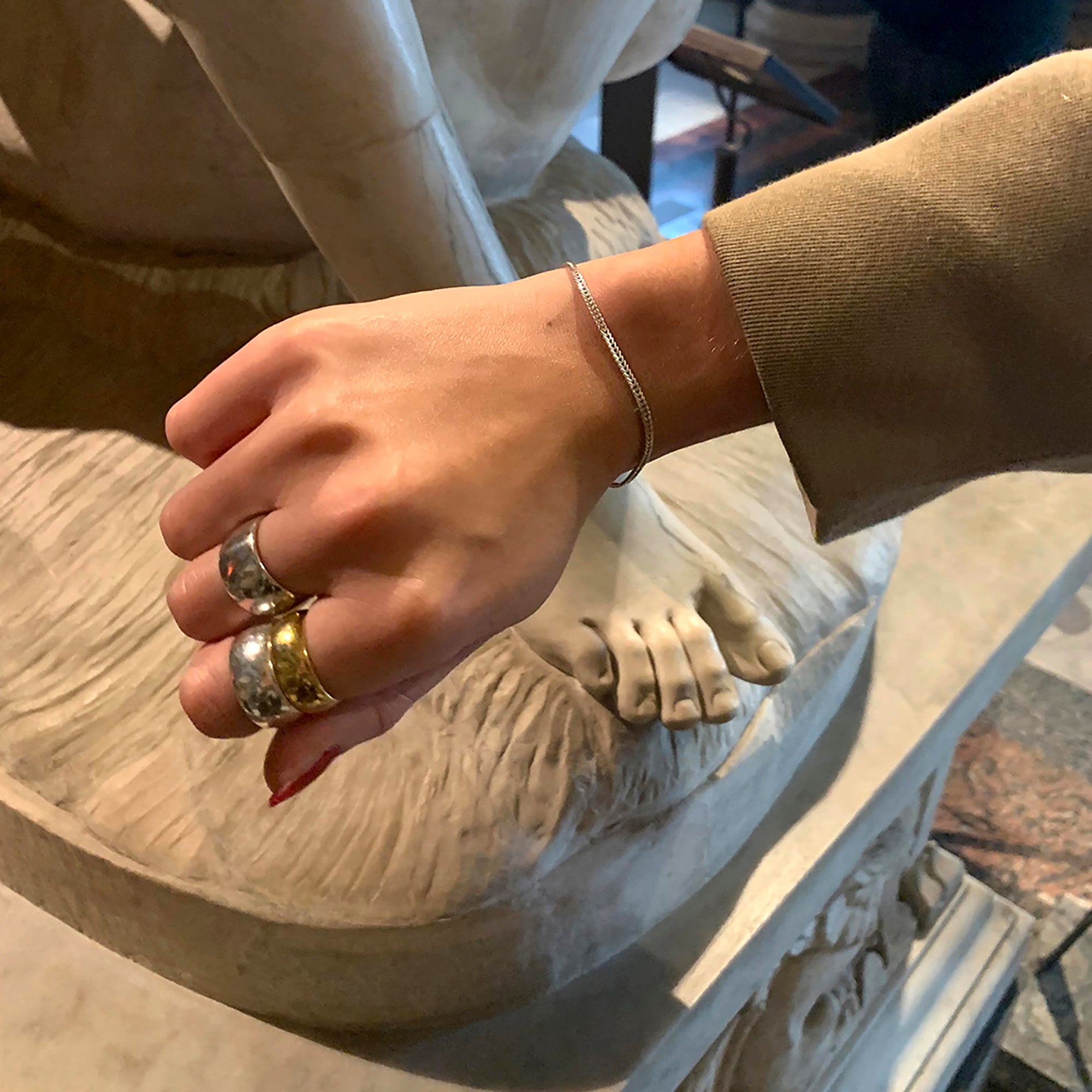 silver chunky ring - seolgold