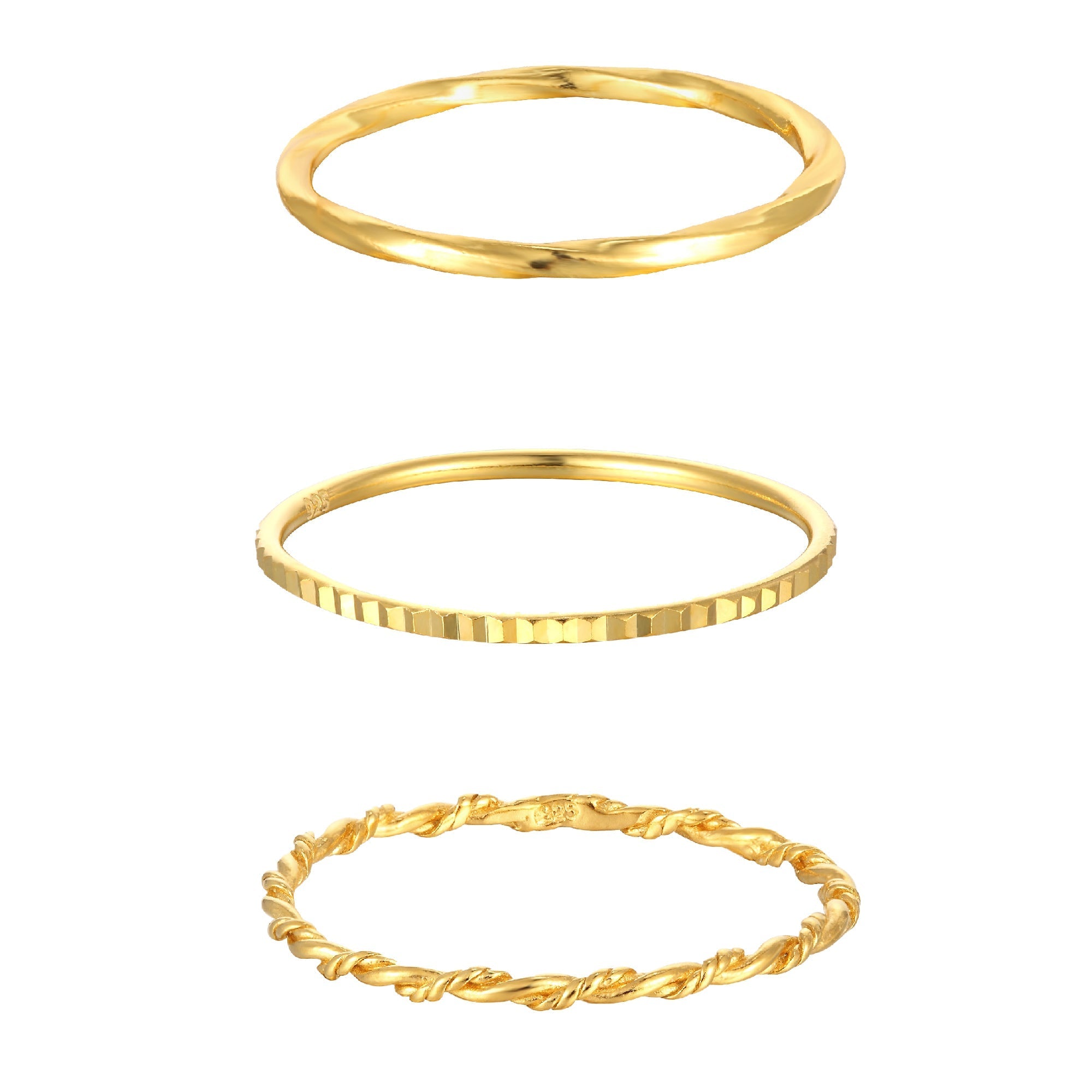 ring stacking set - seol gold