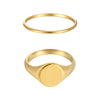 signet plain band - seol gold
