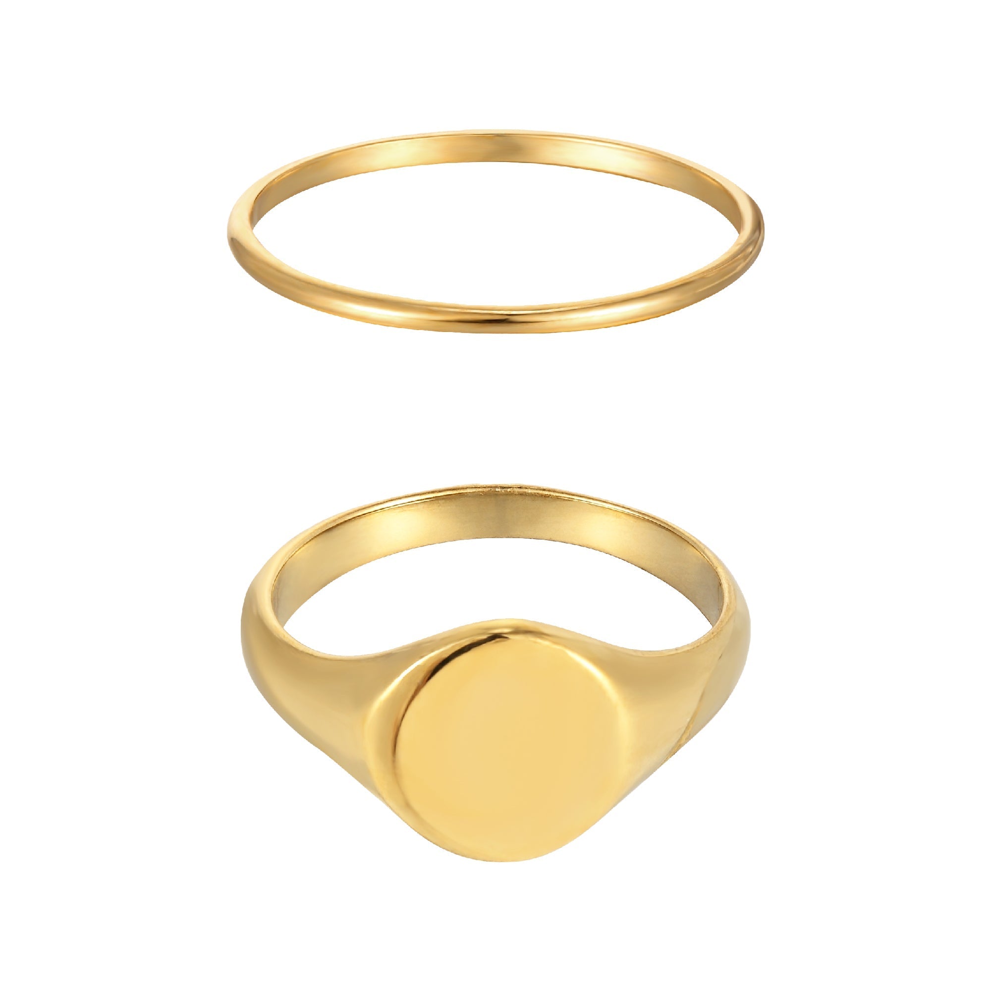 signet plain band - seol gold