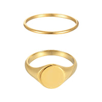 signet plain band - seol gold