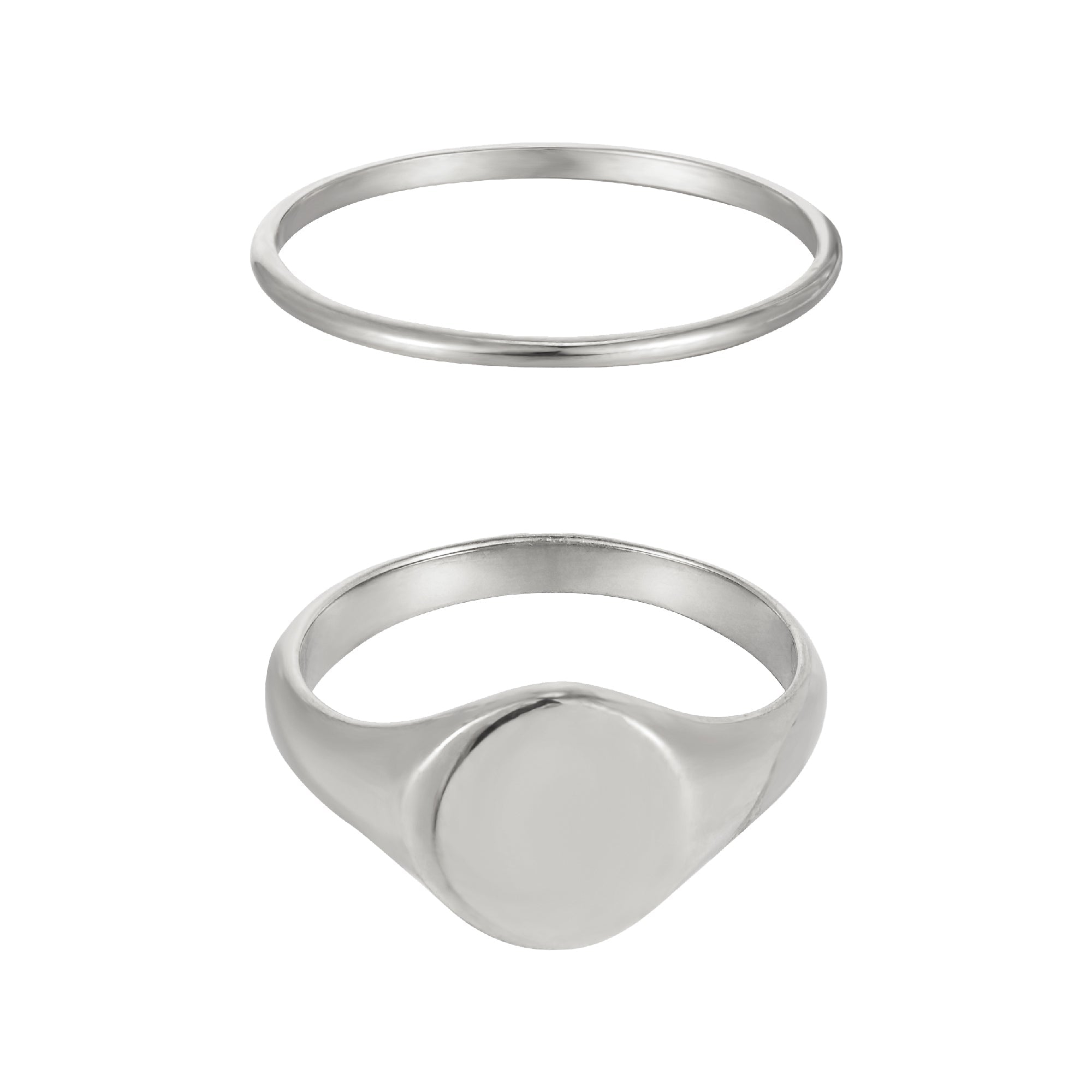 silver signet set - seol gold