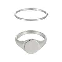 silver signet set - seol gold