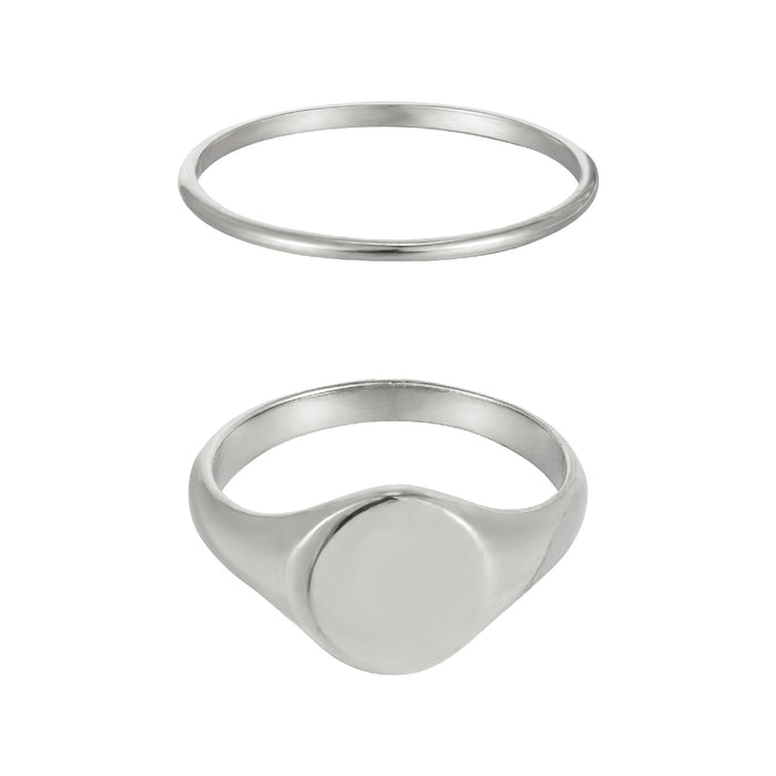 silver signet set - seol gold