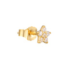 9ct Solid Gold Pave Cz Star Studs