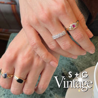 9ct solid gold cz eternity band ring - seolgold