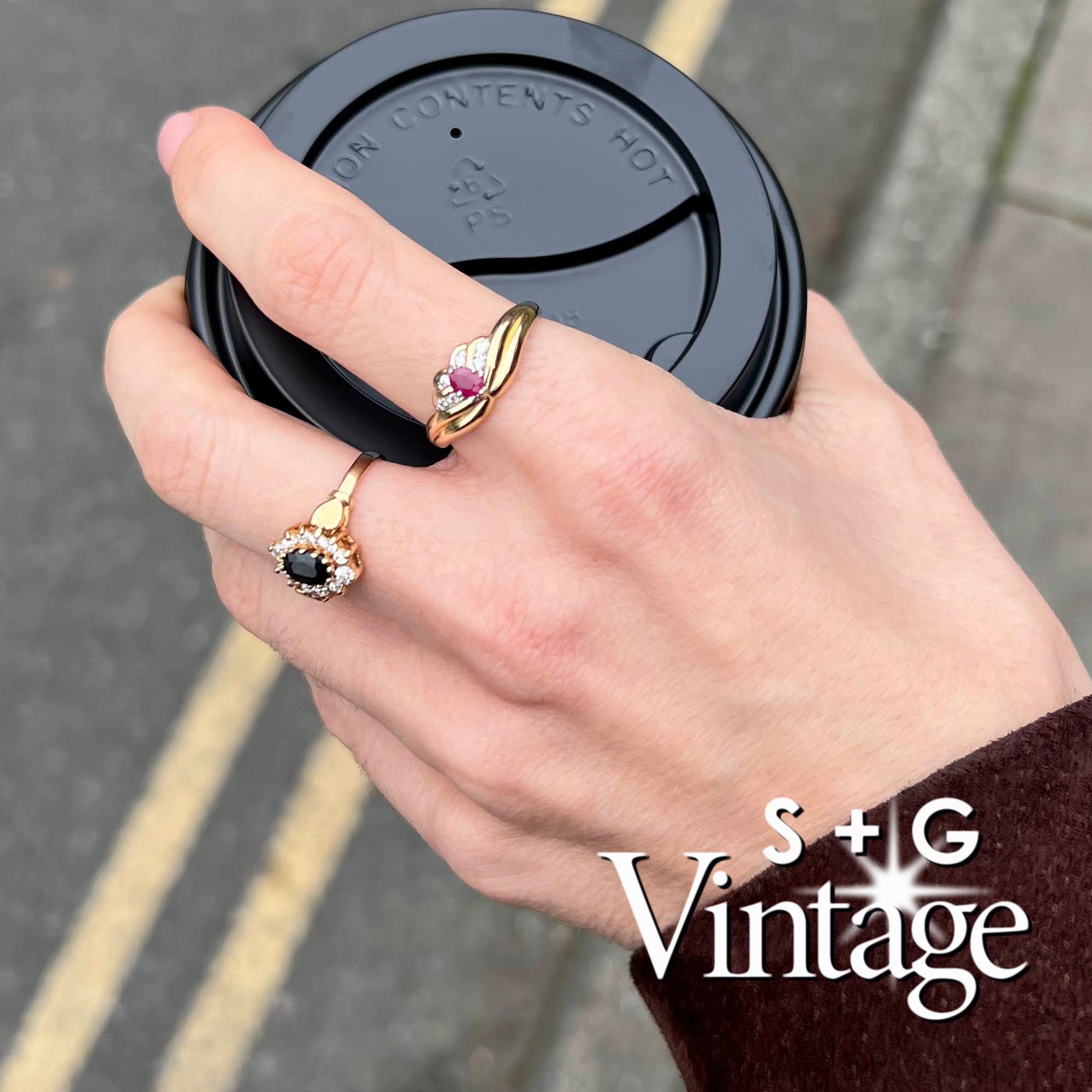 vintage ruby ring - seolgold