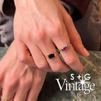9ct solid gold ruby vintage ring - seolgold