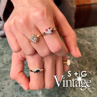 vintage ruby diamond ring - seolgold