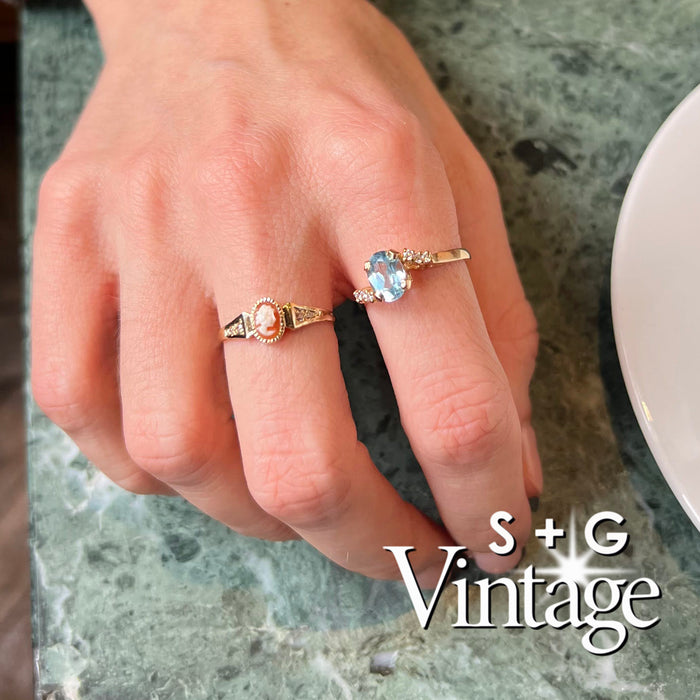 vintage cameo ring - seolgold