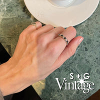 Vintage 9ct Solid Gold Sapphire & Diamond Ring - seolgold