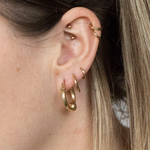 gold hoop earrings - seolgold