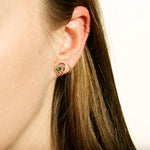 monstera plant earrings - seol gold