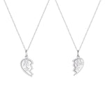 silver best friend necklace - seolgold