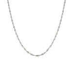 Sterling Silver Disco Snake Twist Chain Necklace