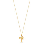 gold - palm tree necklace - seolgold