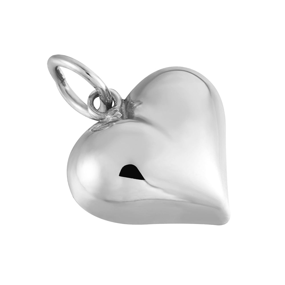 Sterling Silver Large Puffy Heart Charm
