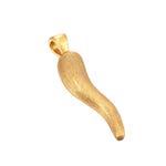18ct Gold Vermeil Textured Cornicello Pendant