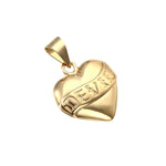 18ct Gold Vermeil Devil Heart Pendant