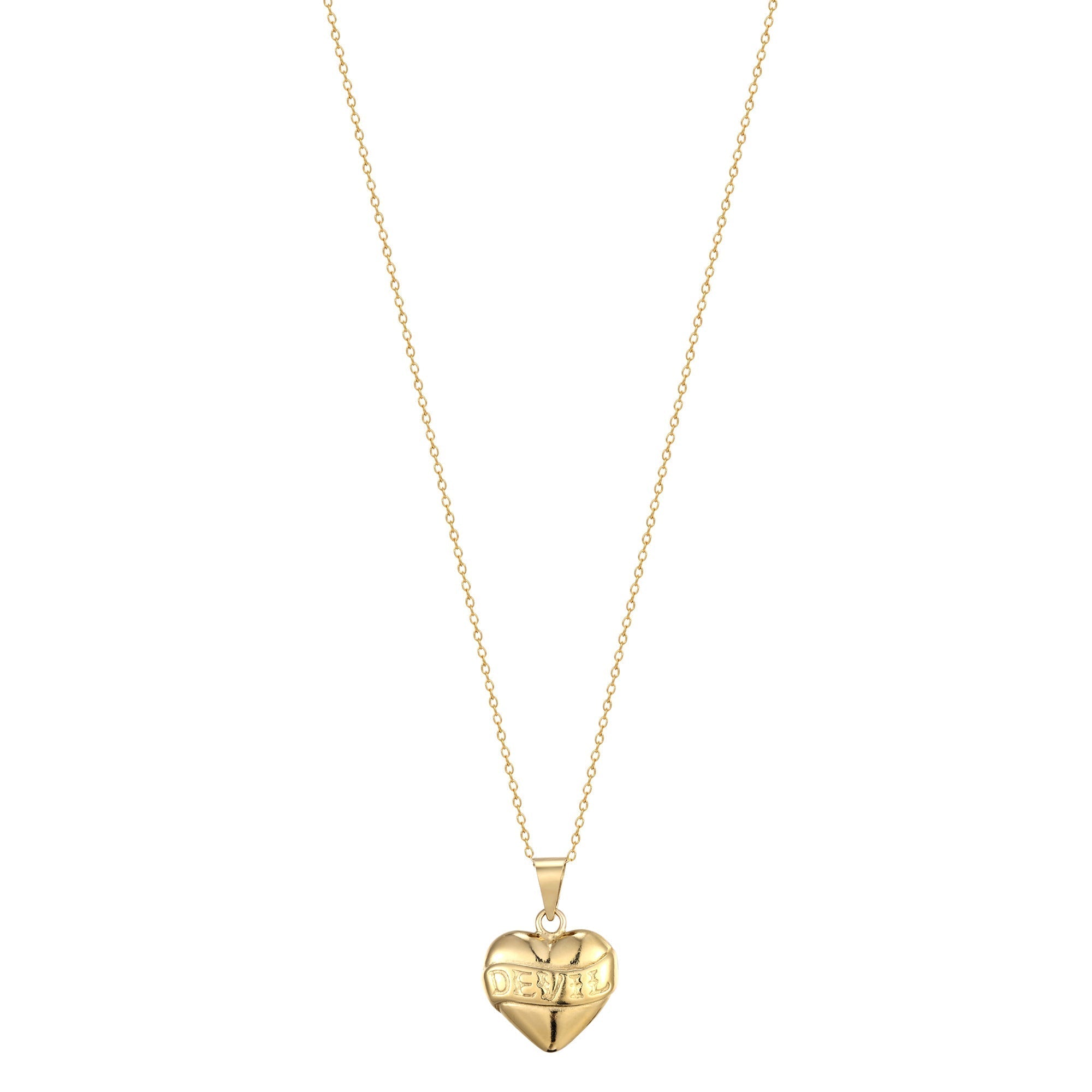 Devil Heart necklace- seol-gold