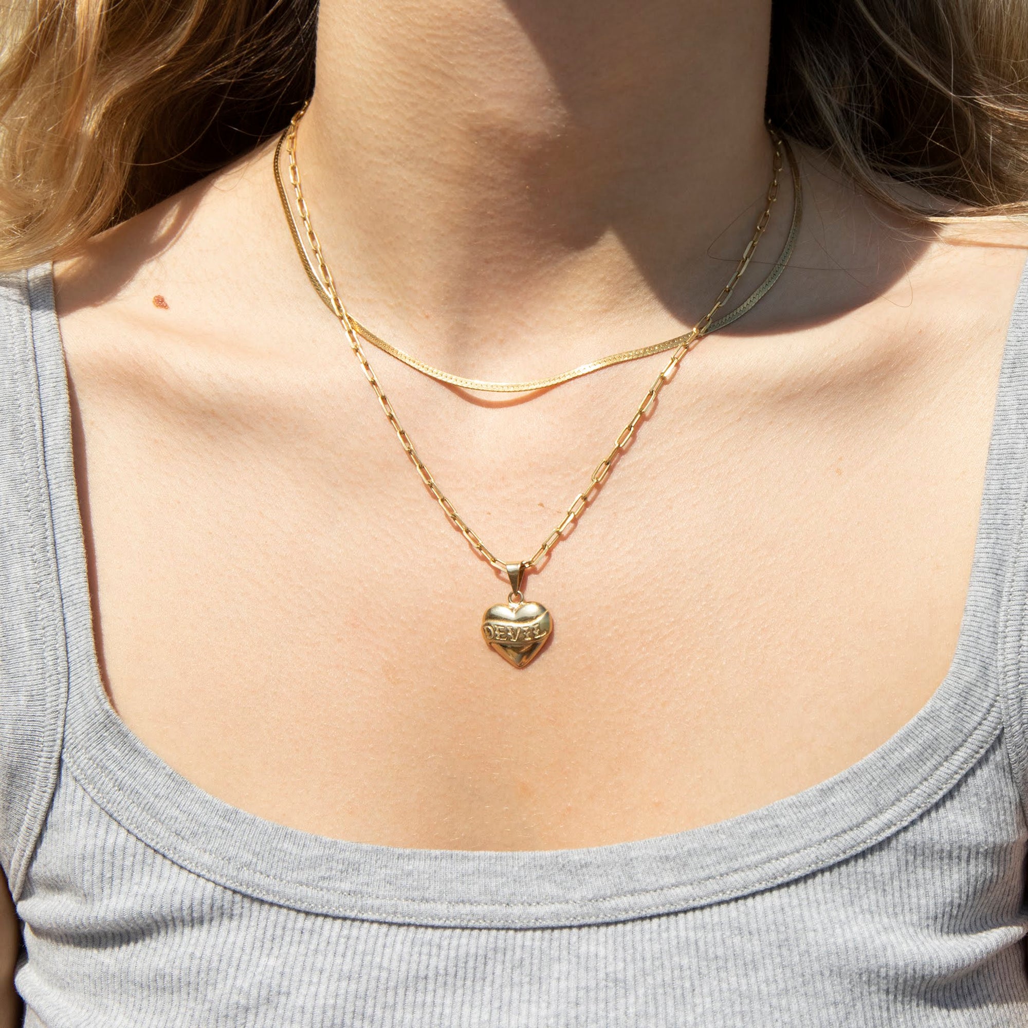 Tattoo Heart Pendant - seol-gold