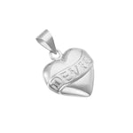 Sterling Silver Devil Heart Pendant