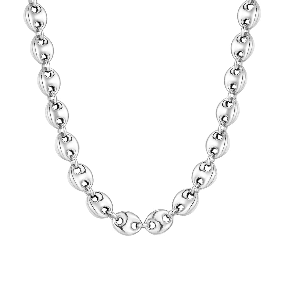 Sterling Silver Puffed Mariner Chain