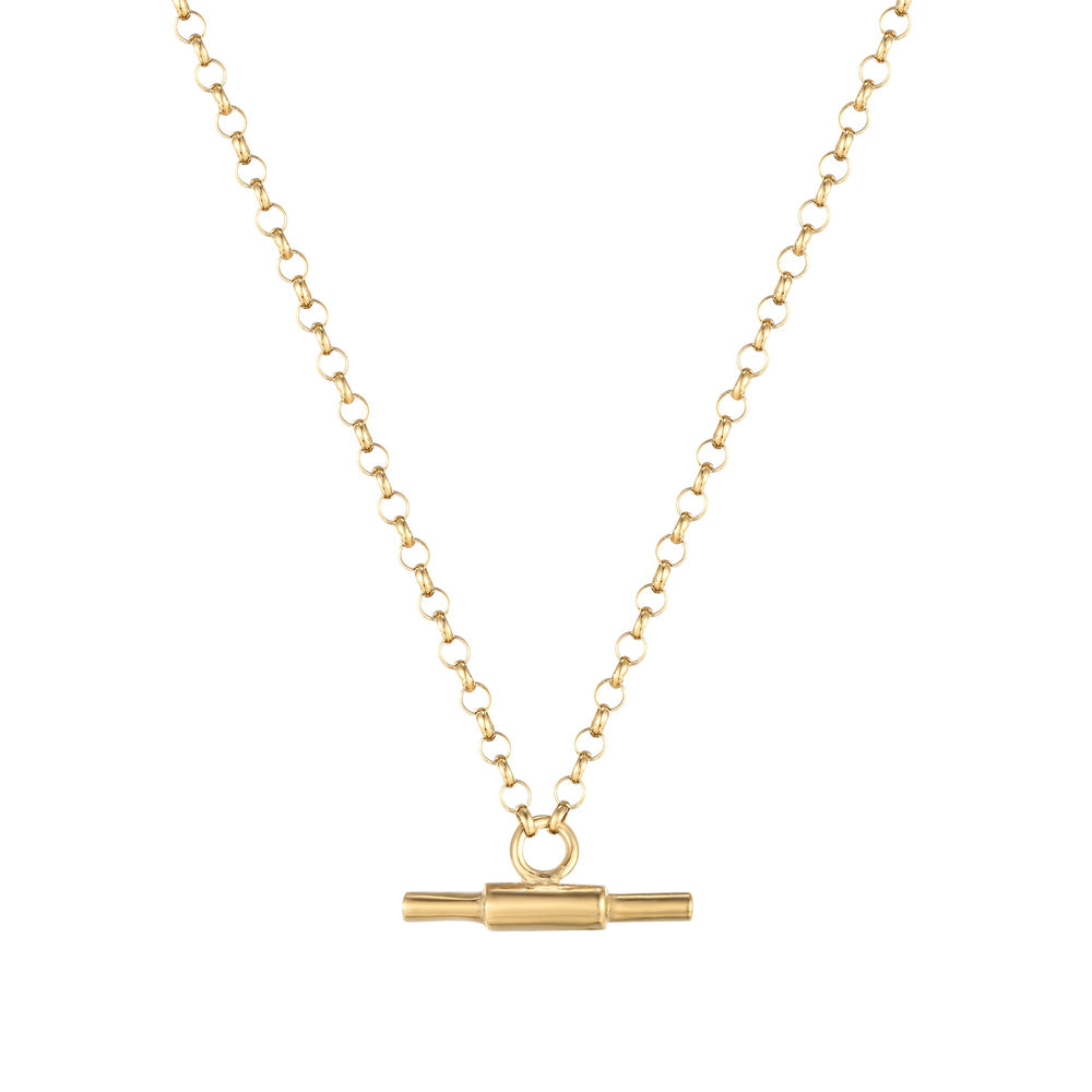 18ct Gold Vermeil T-Bar Necklace