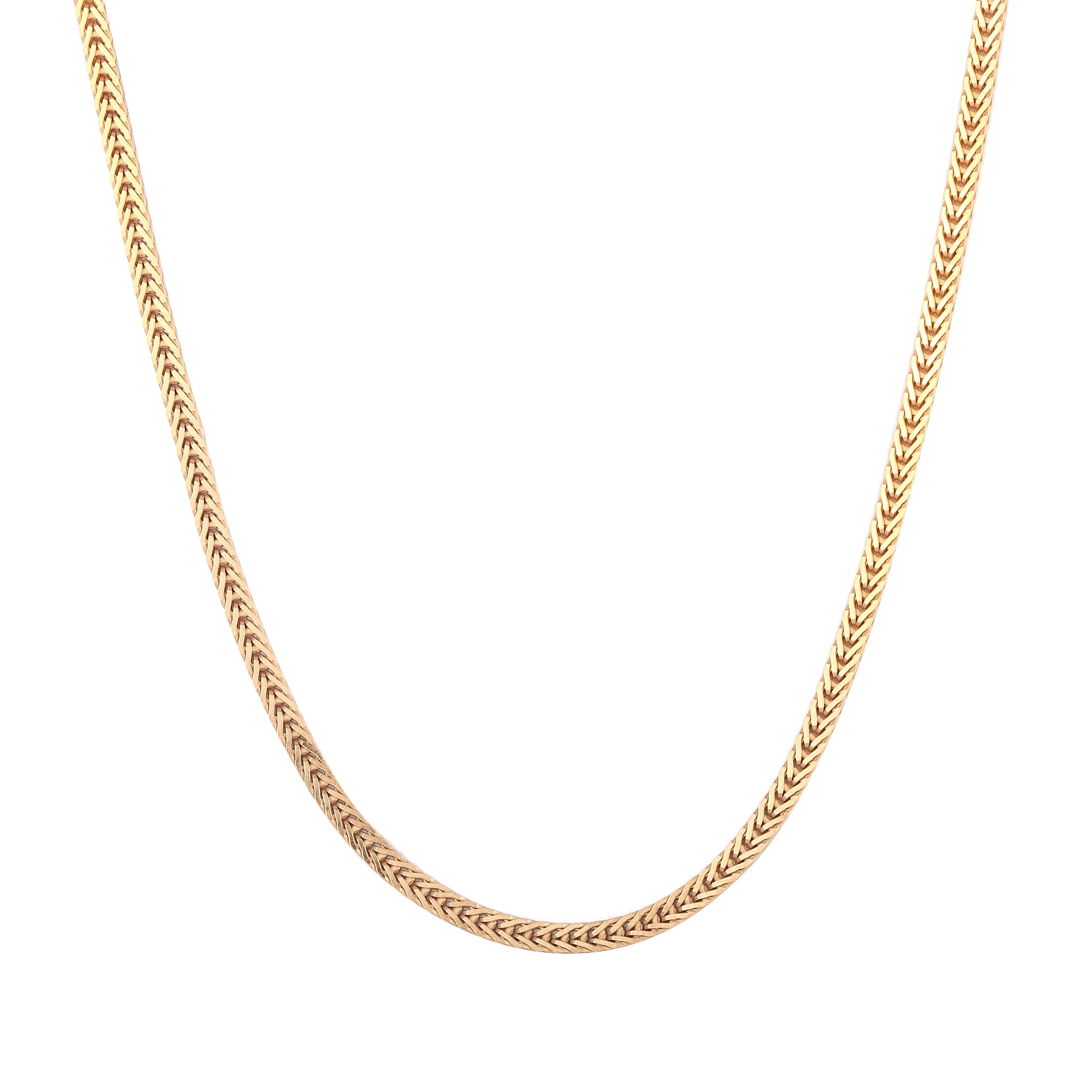 18ct Gold Vermeil Flat Snake & Cable Chain Set