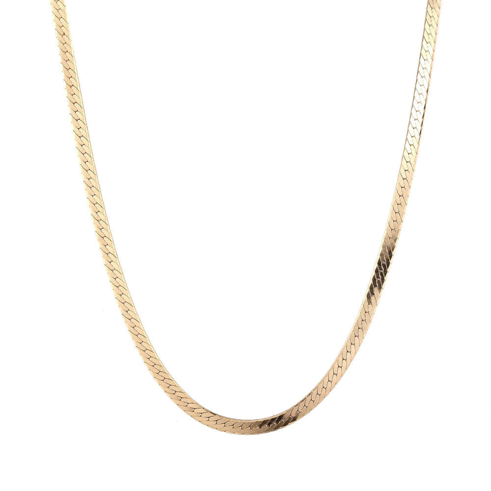18ct Gold Vermeil Herringbone Chain Necklace