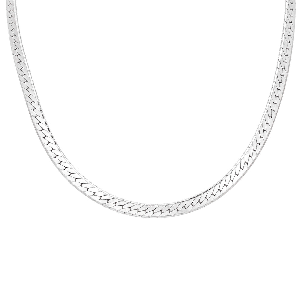 Sterling Silver Chunky Flat Snake Chain