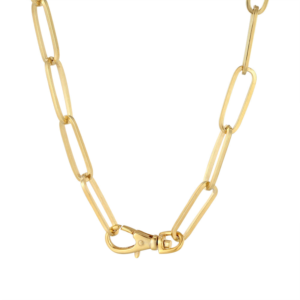 18ct Gold Vermeil Chunky Clasp Cable Chain