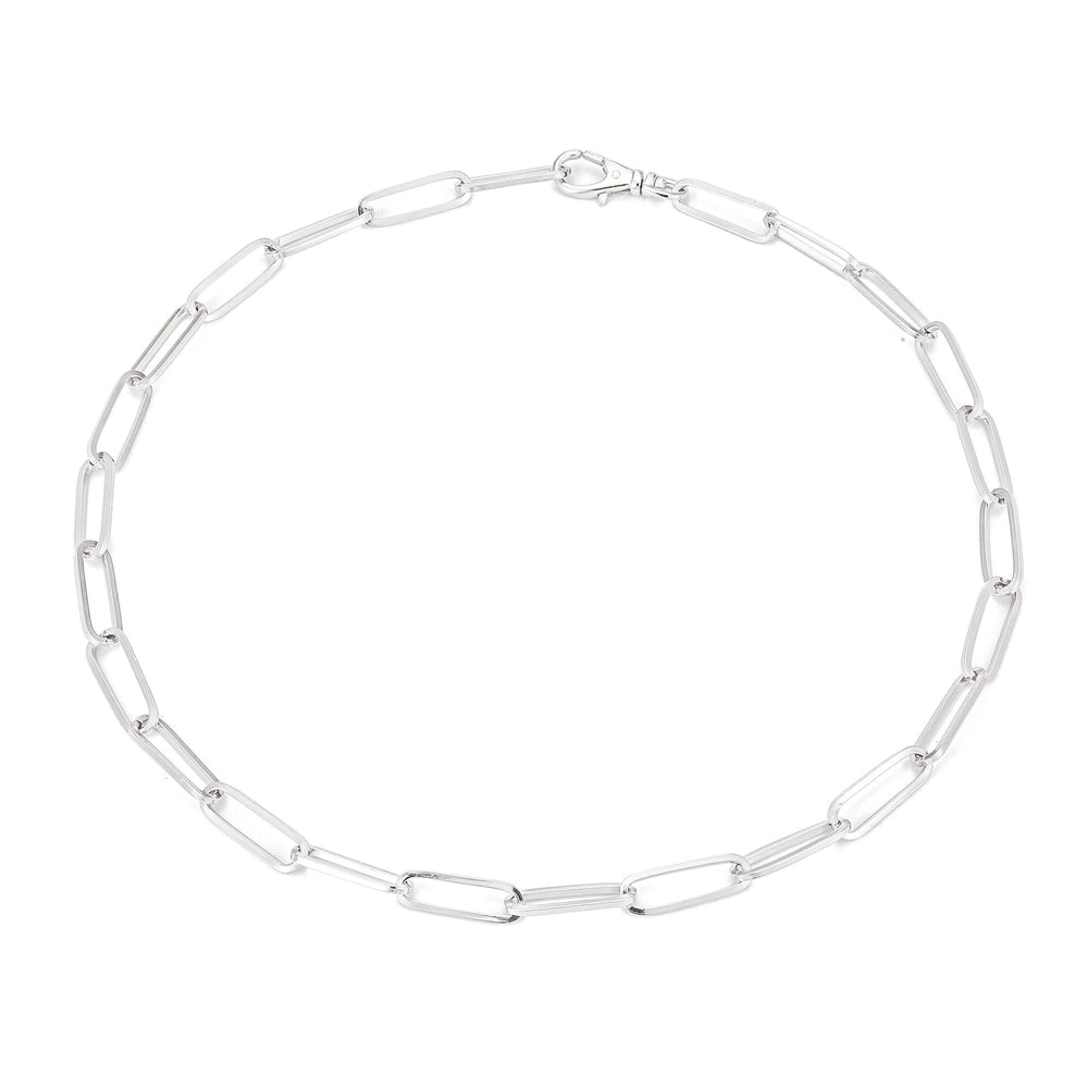 Sterling Silver Chunky Clasp Cable Chain
