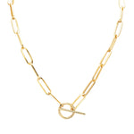 18ct Gold Vermeil T-Bar Cable Chain