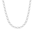 Sterling Silver Flat Link Chain Necklace